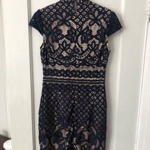 Navy Quiz lace dress